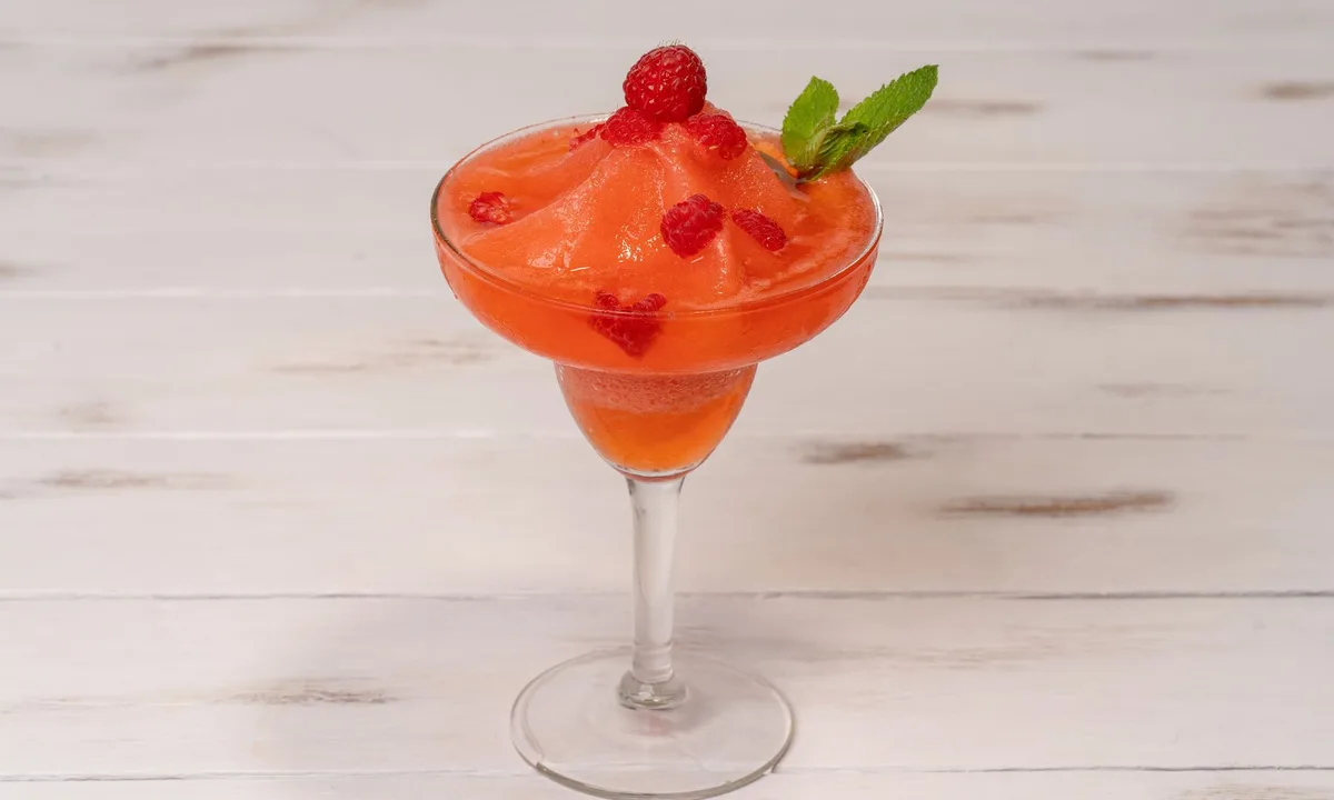 Berry mocktail with fresh strawberries