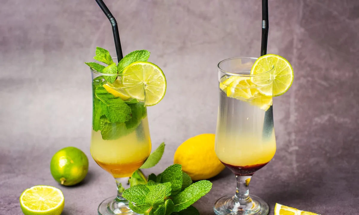 Citrus mocktail with fresh lemon and lime